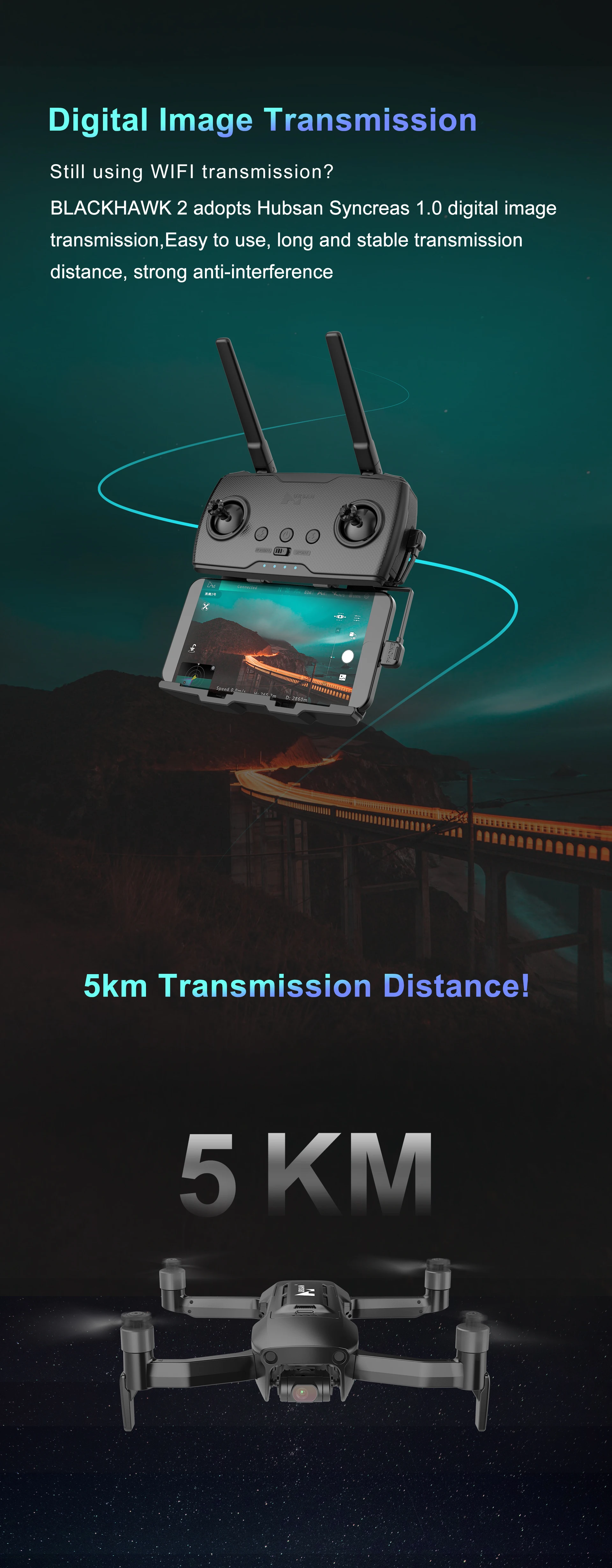 New Hoshi Hubsan Blackhawk 2 Combo Version 4k Camera Gps Drone 3-axis ...