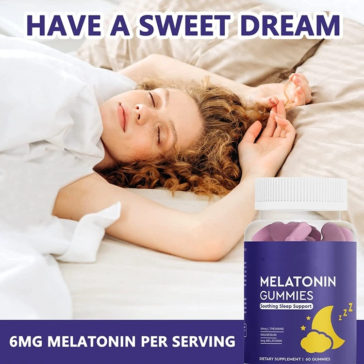 Hot Selling Melatonin Gummies Vegan 5mg Melatonin Sleep Gummies 60 Pcs
