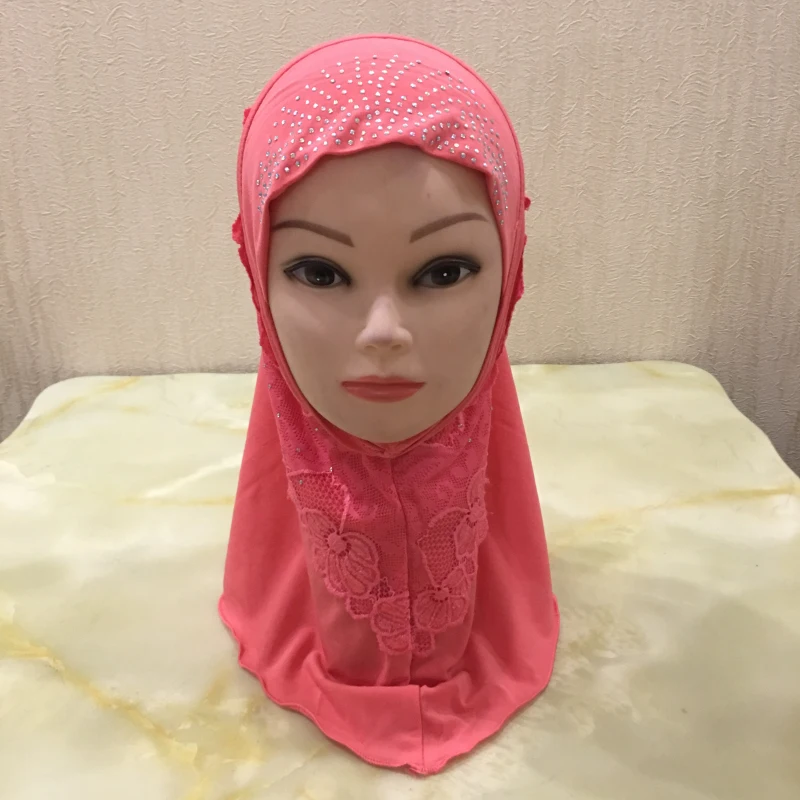 2021 хиджаб мусульманский хиджаб со стразами головной убор высококачественный и модный мусульманский шарф хиджаб для детей