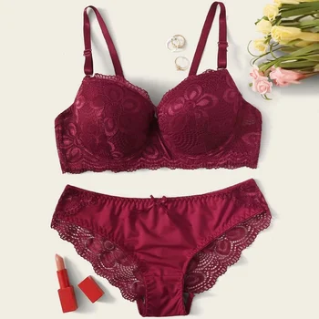 Luxury Gold Embroidery Underwear Set Women Bras A B C Cup Fashion Push Up  Bra Sets Red Sexy Lingerie Lace Brassiere Cotton Thick - Bra & Brief Sets -  AliExpress