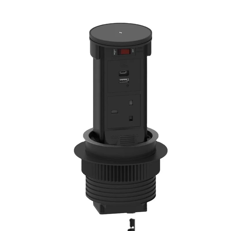 Office Desk Kitchen Island Retraction Socket Outlet 60mm Hole Pop Up ...