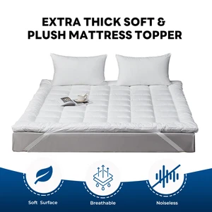 Premium OEKO-TEX Certified Microfiber Hotel Mattress Topper Nonwoven 200GSM Queen Size Waterproof Anti Bacteria Air Permeable