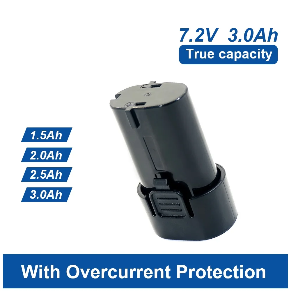 High Quality 7.2V Li-ion Power Tool Battery 2Ah 2.5Ah 3Ah Replacement Battery Pack for Makita 7.2V Cordless Drill Screwdriver