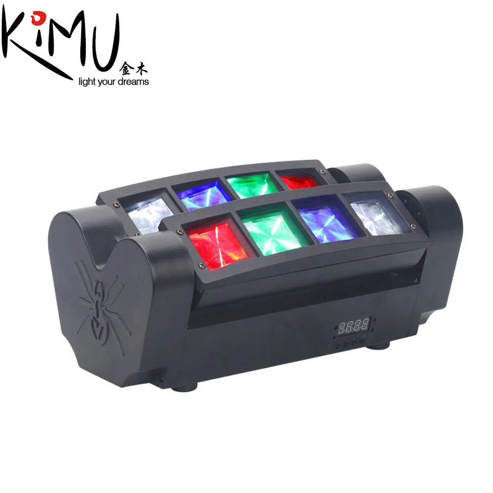 PROJECTEUR LED RGB À TÊTE MOBILE ROTATIVE, 3 LED, EFFETS DISCO, LECTEUR