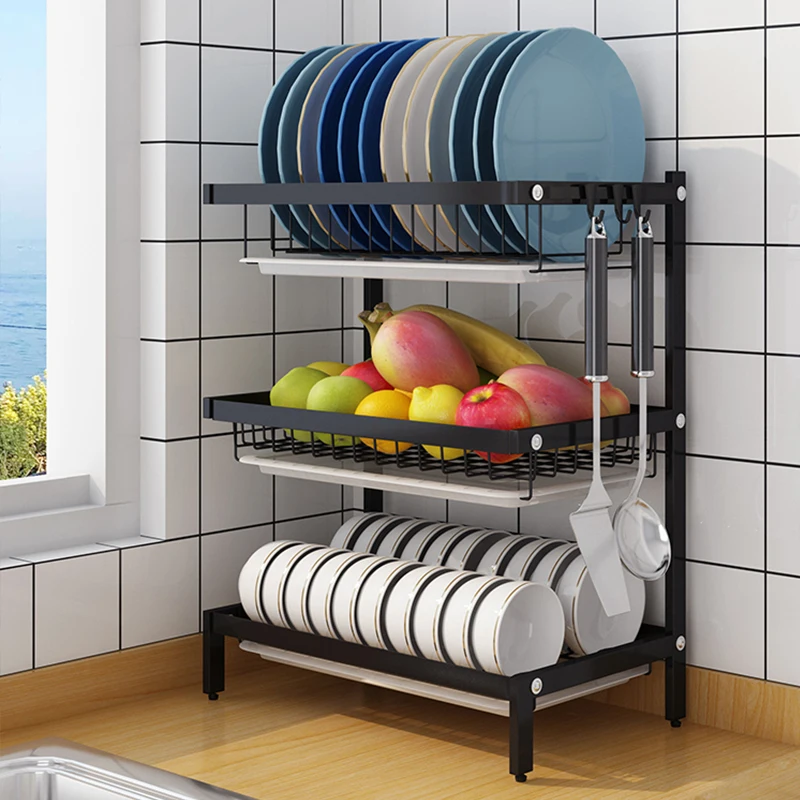 Household Standing 2 Tier Kitchen Multifunction Stainless Steel Dish Drying  Rack - China Household Dish Drying Rack and Kitchen Multifunction Stainless  Steel Dish Rack price