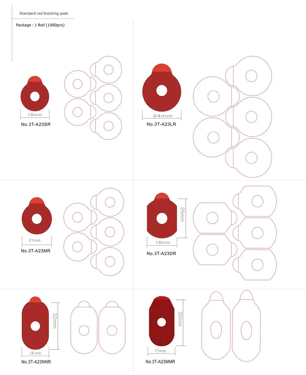 1000pcs Glasses Processing Lens Edger Blocking Pad Anti-Slip Tape Double-Sided Adhesive Mat Edging Optical Adhesive Sticker