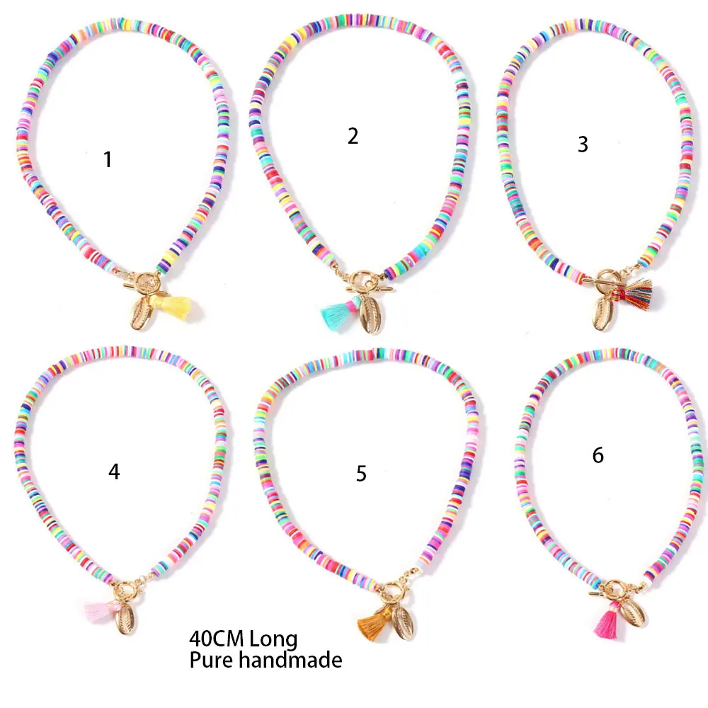 PandaHall - 200 perline rotonde in argilla polimerica, 8 mm, con fiore per fai da te, per bracciali, collane, gioielli, colori assortiti casuali