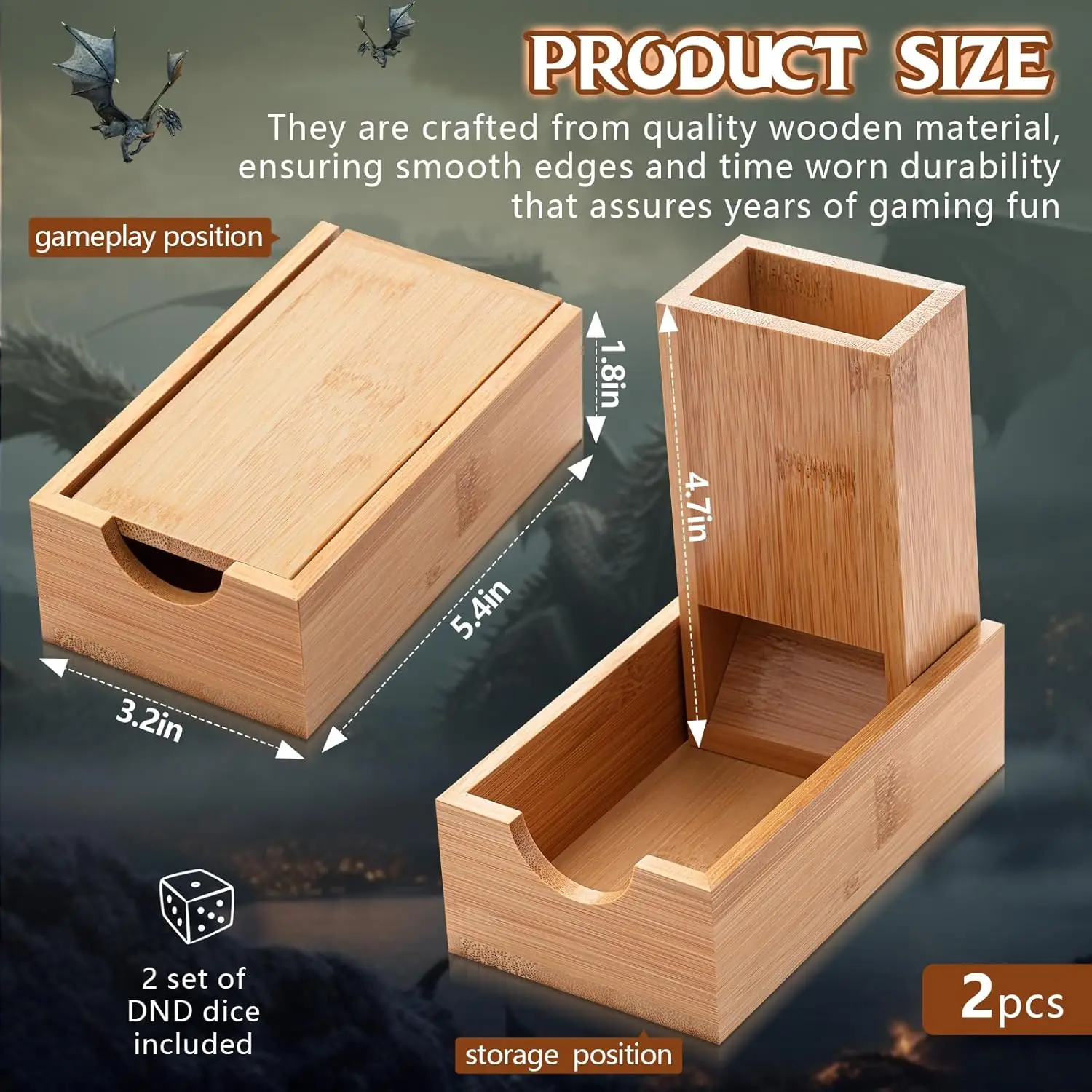 Dice Tower Foldable Wooden Die Dice Roller Castle Collapsible Rolling ...