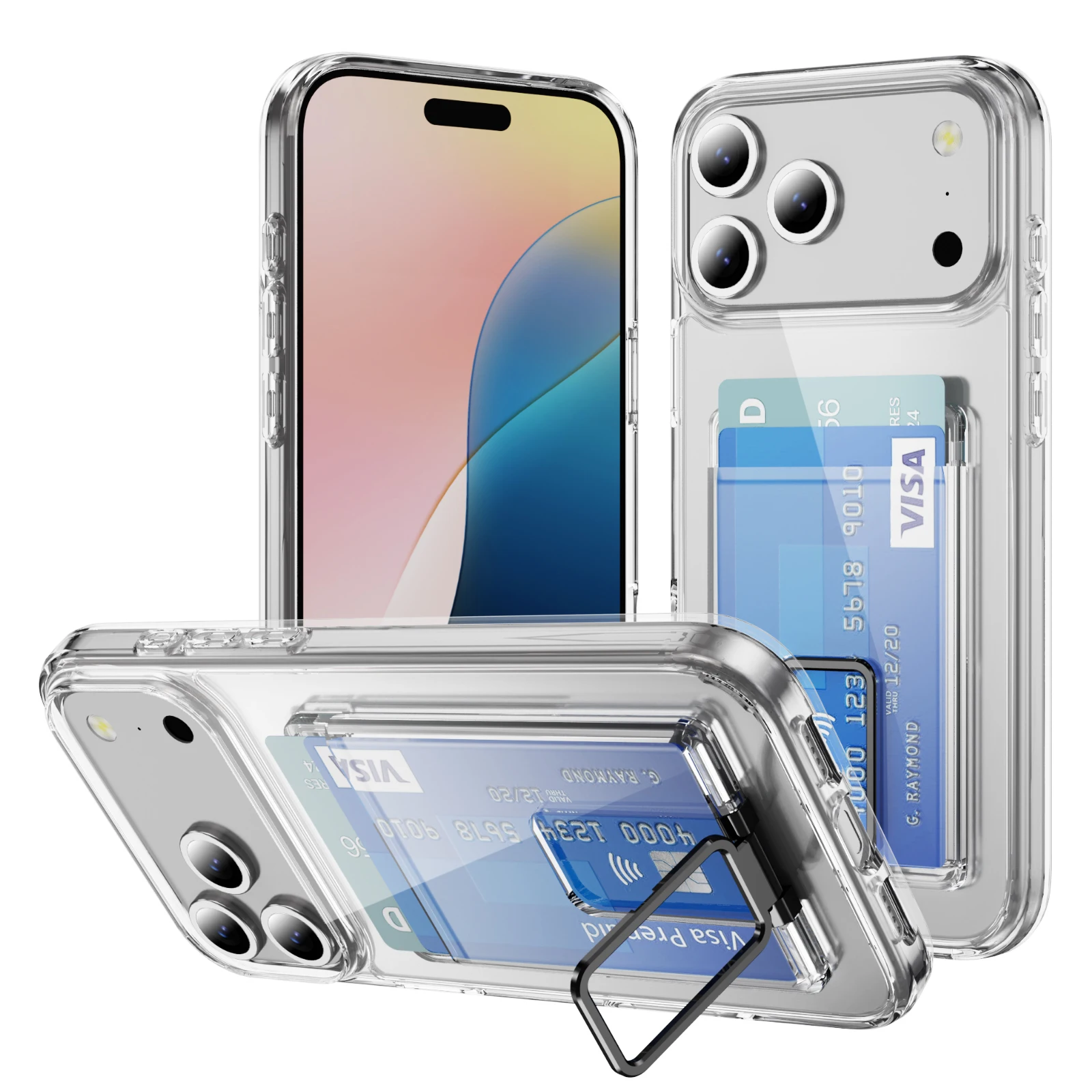 Arrebol Iphone 17 Pro Max Case - Card Holder & Kickstand Arrebol Iphone 17 Pro Max Case - Card Holder & Kickstand