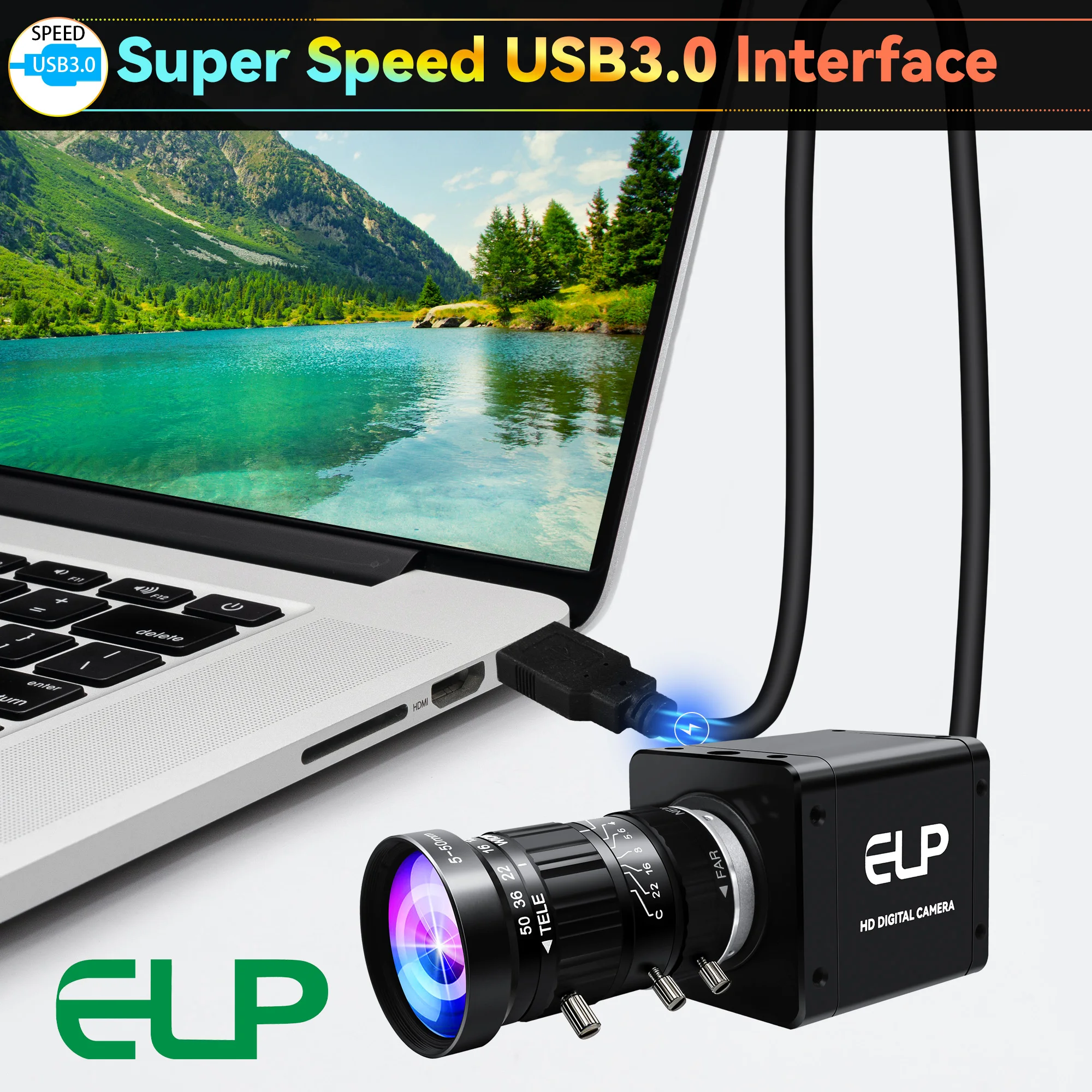 ELP 4K USB3.0 HDMI Camera Module Large Sensor 1/1.8 IMX678 Low