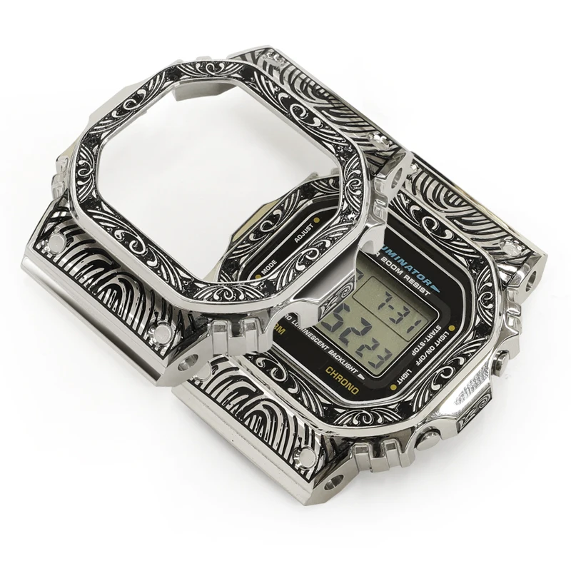 DMD DW5600 Embossed Metal Case with Fluorine Rubber Strap
