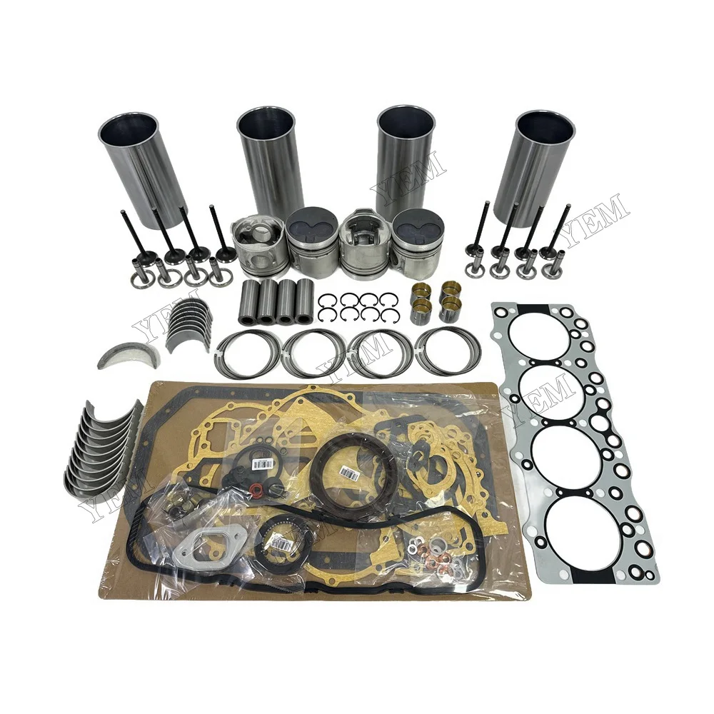 4BD2 Rebuild Overhaul Repair Kit With Valves Engine Bearings Cylinder Liner Piston Rings Full Gasket Kit Engine Parts for Isuzu