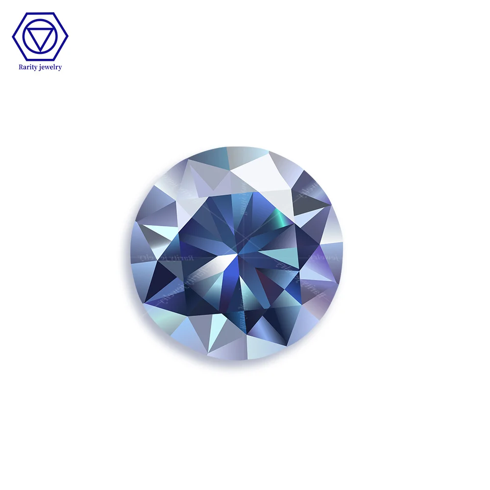 Rarity GRA Certificate Moissanite Diamonds swiss Blue Carat
