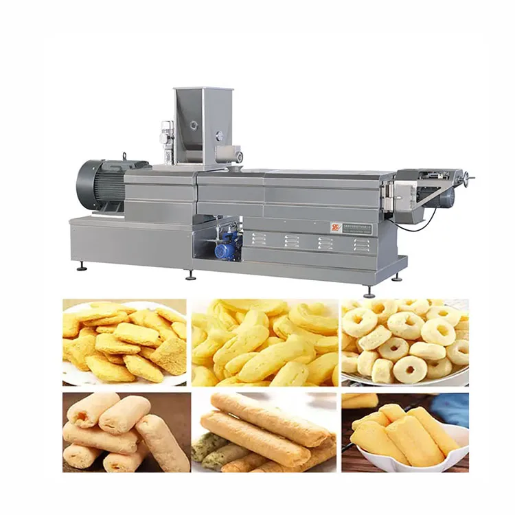 Corn Puffs Snack Making Machines Corn Sticks Puff Snack Extruder Machine Extruder Double Screw Extruder Used