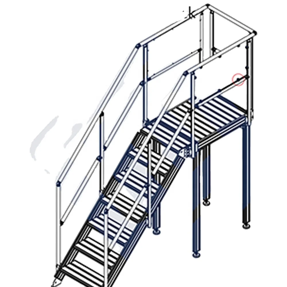 Delta Deck Low Level Platform Mobile Industrial Aluminum Work Platform Bridging Steps Ladder for Construction China Supplier