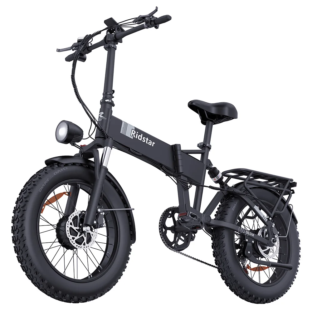 1000W * 2 48V 23AH 20*4 Zoll fette Reifen 49 km/h Ridstar H20 Pro Elektro fahrrad mit hydraulischer Scheiben bremse