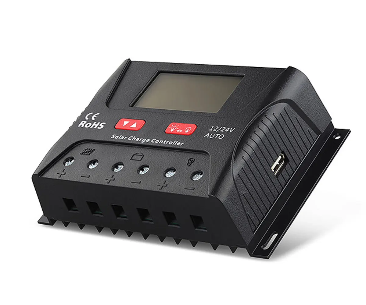 Автоматический контроллер заряда солнечных батарей, 30 А 40 А 12 В 24 В, литиевая батарея HP2430 HP2440, контроллер заряда солнечных батарей