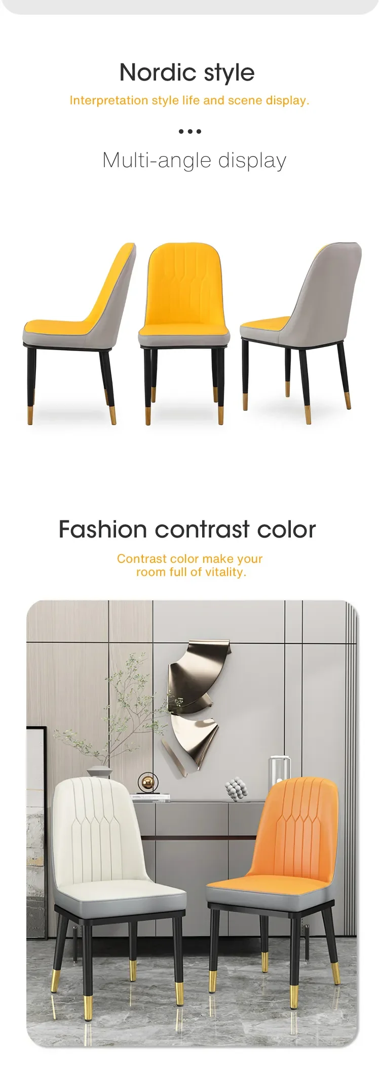 Studded Dining Chairs Knocker For Kitchen Leather Upholstered