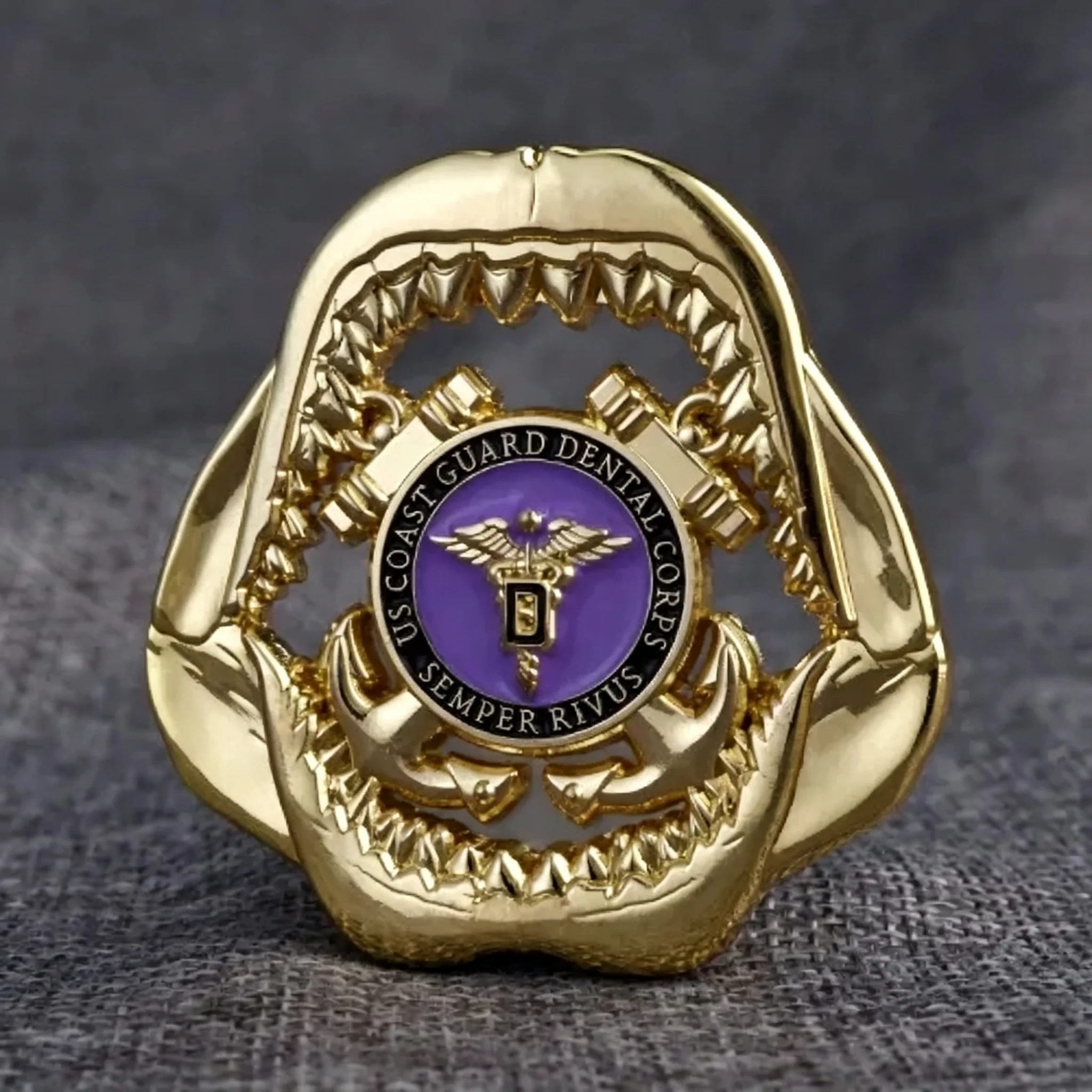 US Coast Guard Dental Corps shark jaw coin