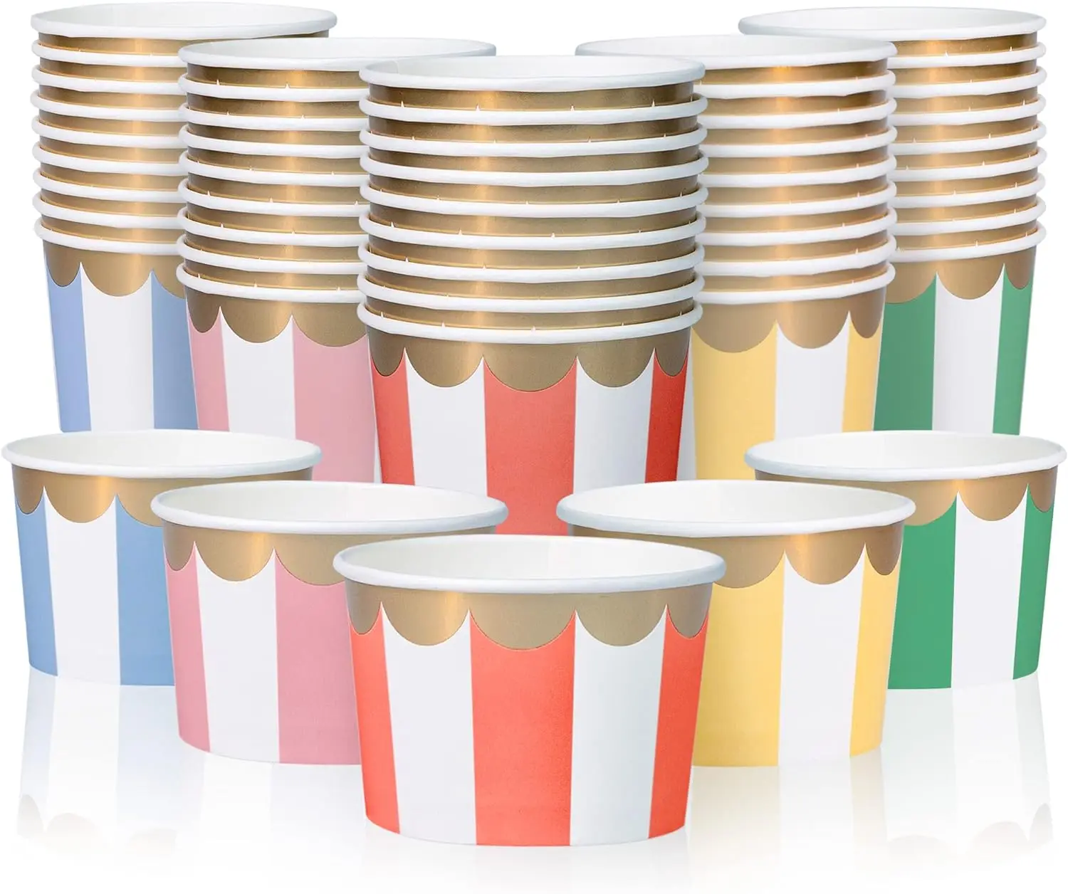 5oz 8oz 10oz 12oz 16oz 20oz  Custom Logo Printed Kraft Paper Ice Cream Cup with Lid Wholesale Disposable Food-Grade Cup for Ice