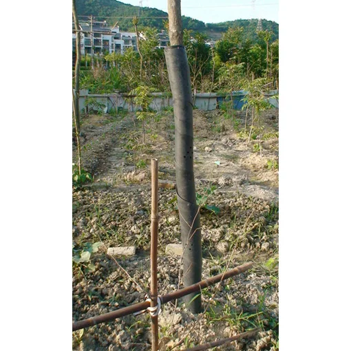 Dark Green Color PVC Spiral Tree Guard Plant Protector in Garden