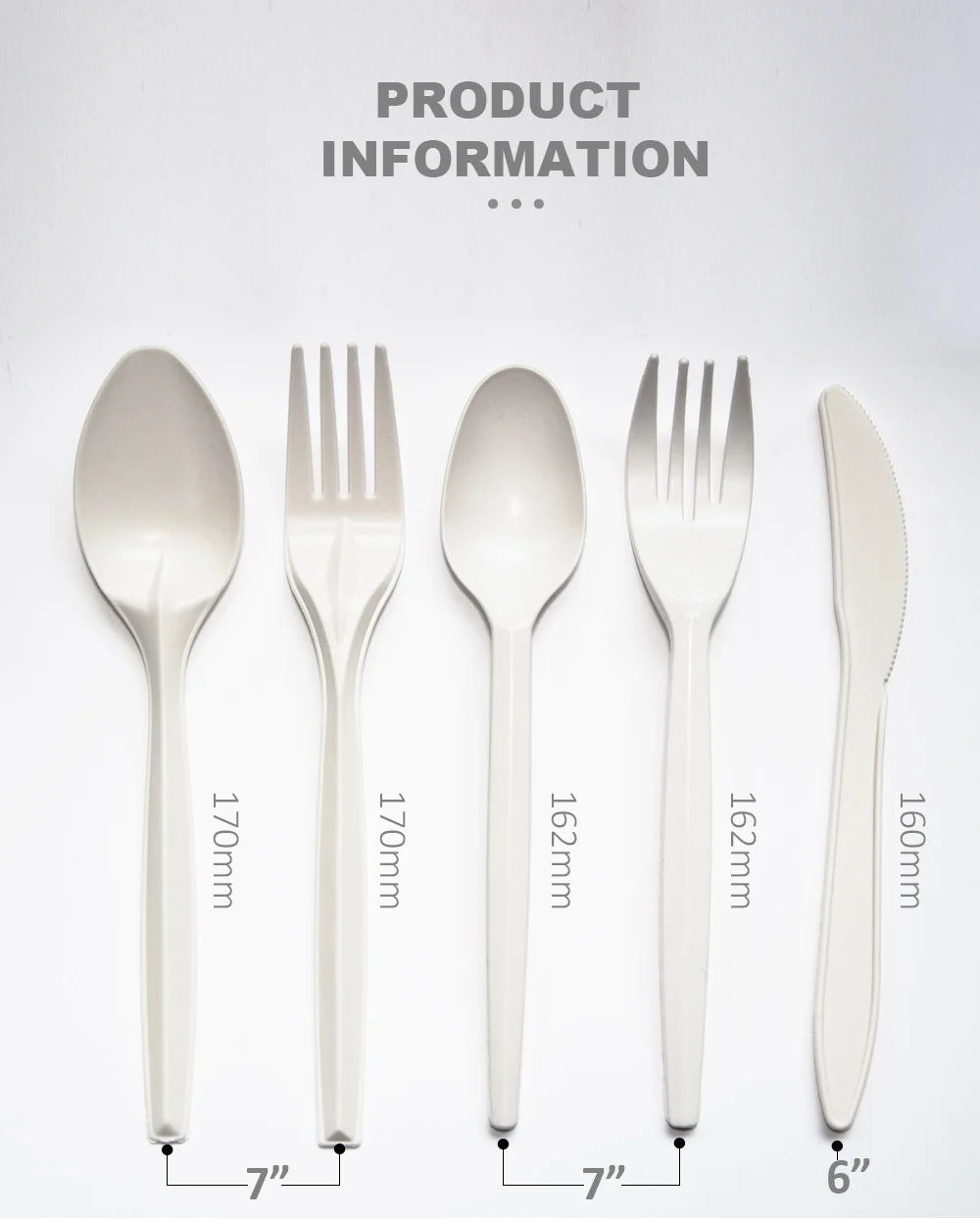 Cornstarch Cutlery Packing Individually Wrapped Disposable Cutlery