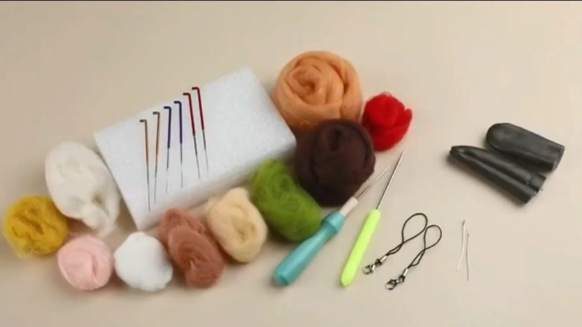 Diy Colorful Needle Felting Kit Starter Kit Wool Needle Felting With
