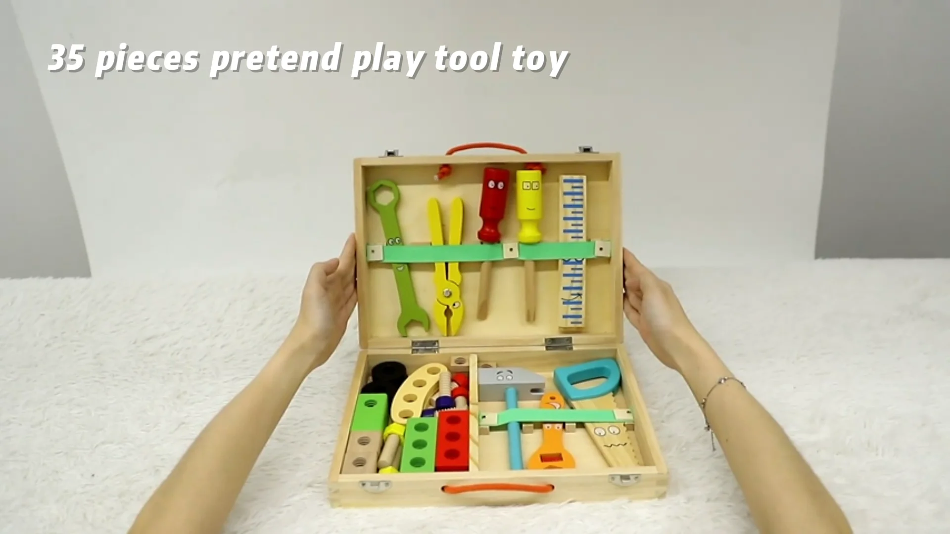 Children's Tool Kit Wooden Toolbox Kit Improve Kids Handson Ability