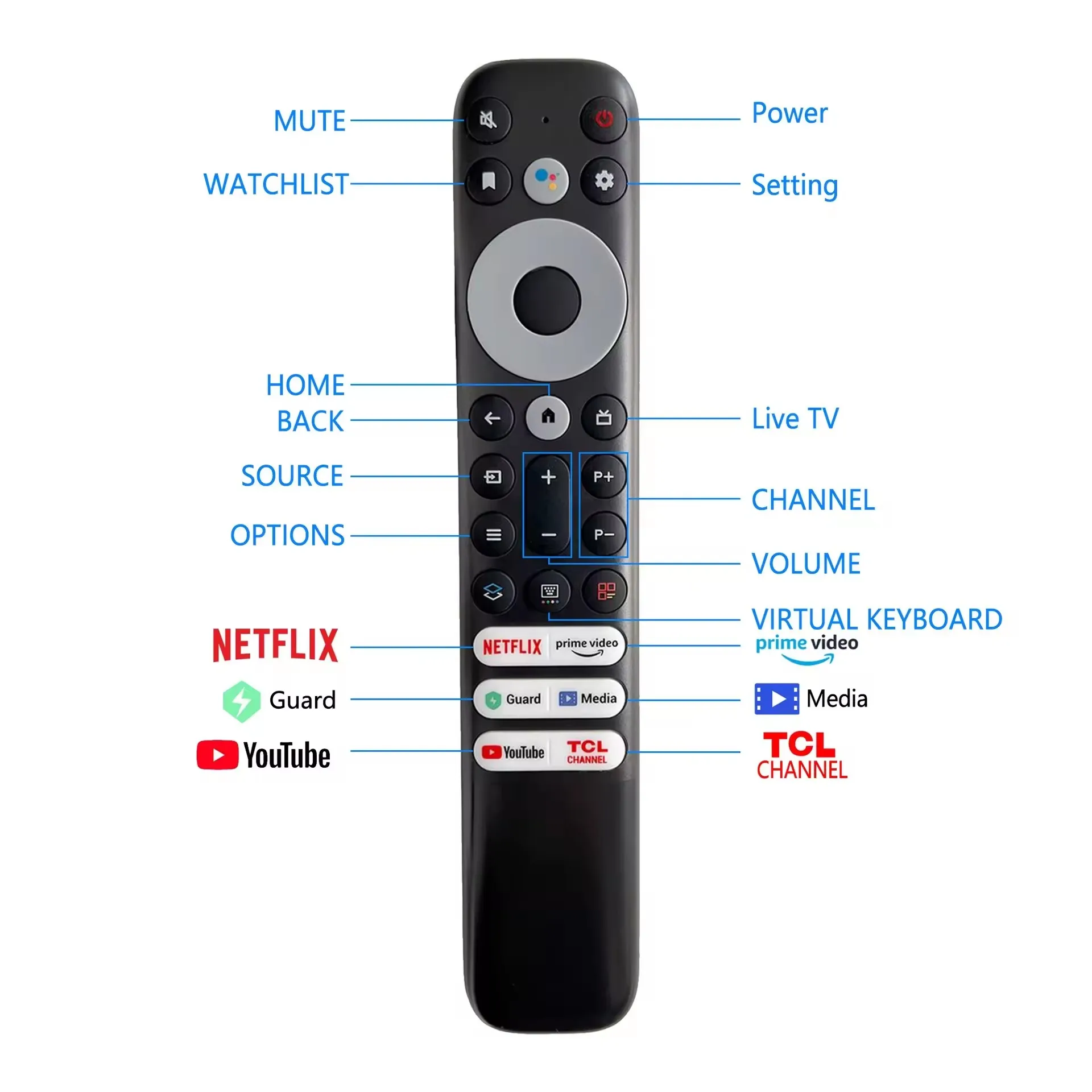 Universal IR Remote Control RC902V FMR1 FMR4 Smart TV Remote Control for TCL Remote