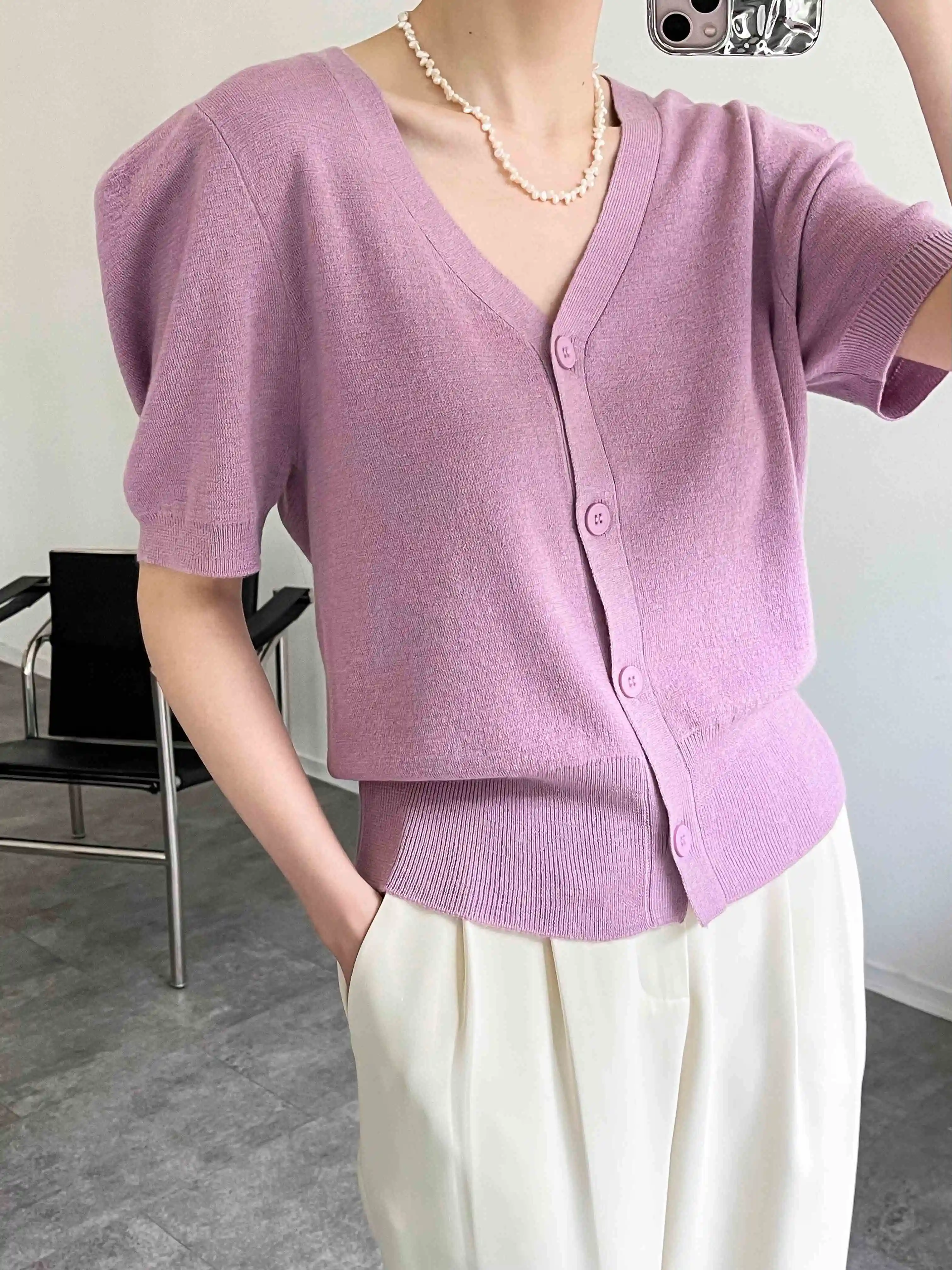 Buy Wool Sweaters,Half Sleeve Cardigan 