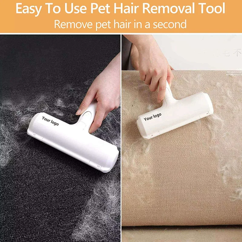 Custom Selfcleaning Reusable Carpet Cat Fur Pet Hair Remover Roller