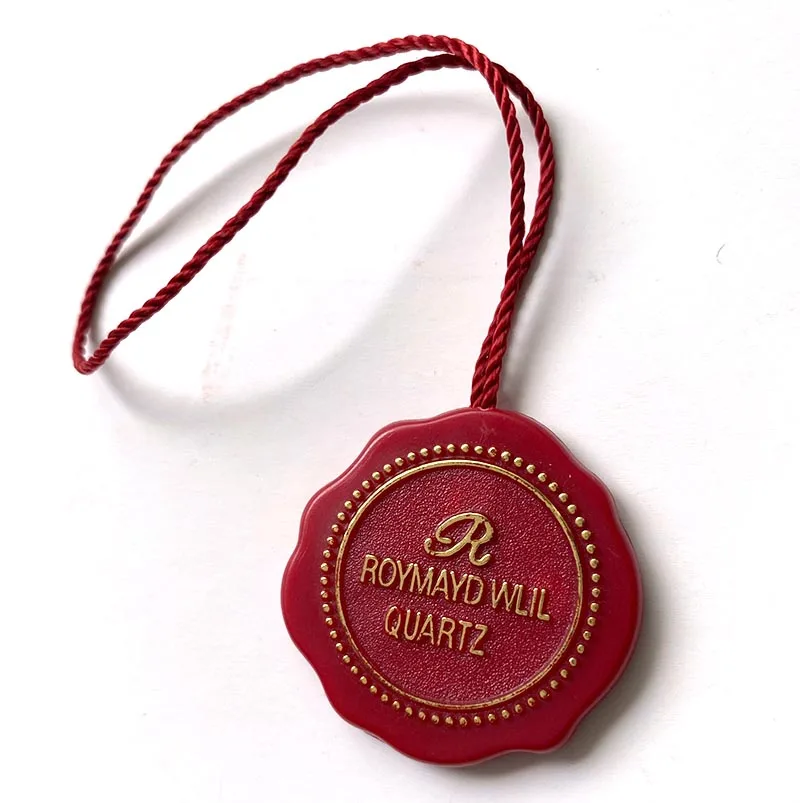 Customize Embossed Name Logo Authenticity Watch Shoes Lock Hang Tags Security String Seal Jewelry Plastic Sustainable Shoes HIP