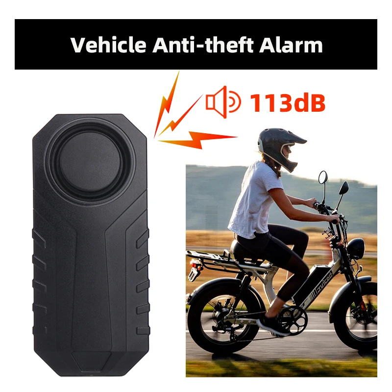 Bike Anti-theft Alarm Motorcycle Bicycle Anti-Theft Alarm - 113dB Wireless Vibration Sensor With Remote Motion Alarm - View #9