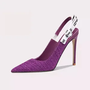 Lilywei Heels Embroidered Knitted Luxury Design Sandals Slingback Strap Women Wedding Shoes for Bride