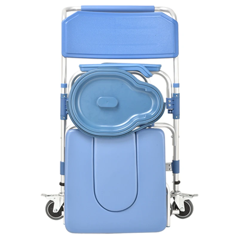 Aluminum Folding Height Adjustable Commode Chair for Disable