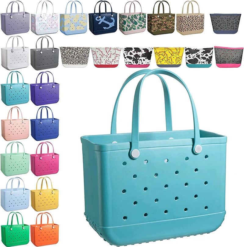 Rubber Eva Summer Beach Tote, Large Capacity Waterproof Handbag