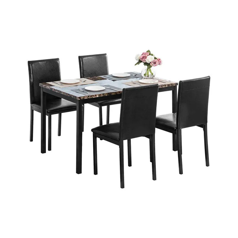 Furniture Rumah Baru 5 Buah Set Meja Makan 4 Kursi Meja Makan Marmer Makan Malam Dapur Buy Furniture Rumah Set Meja Makan Untuk 4 Meja Kursi Makan Product On Alibaba Com