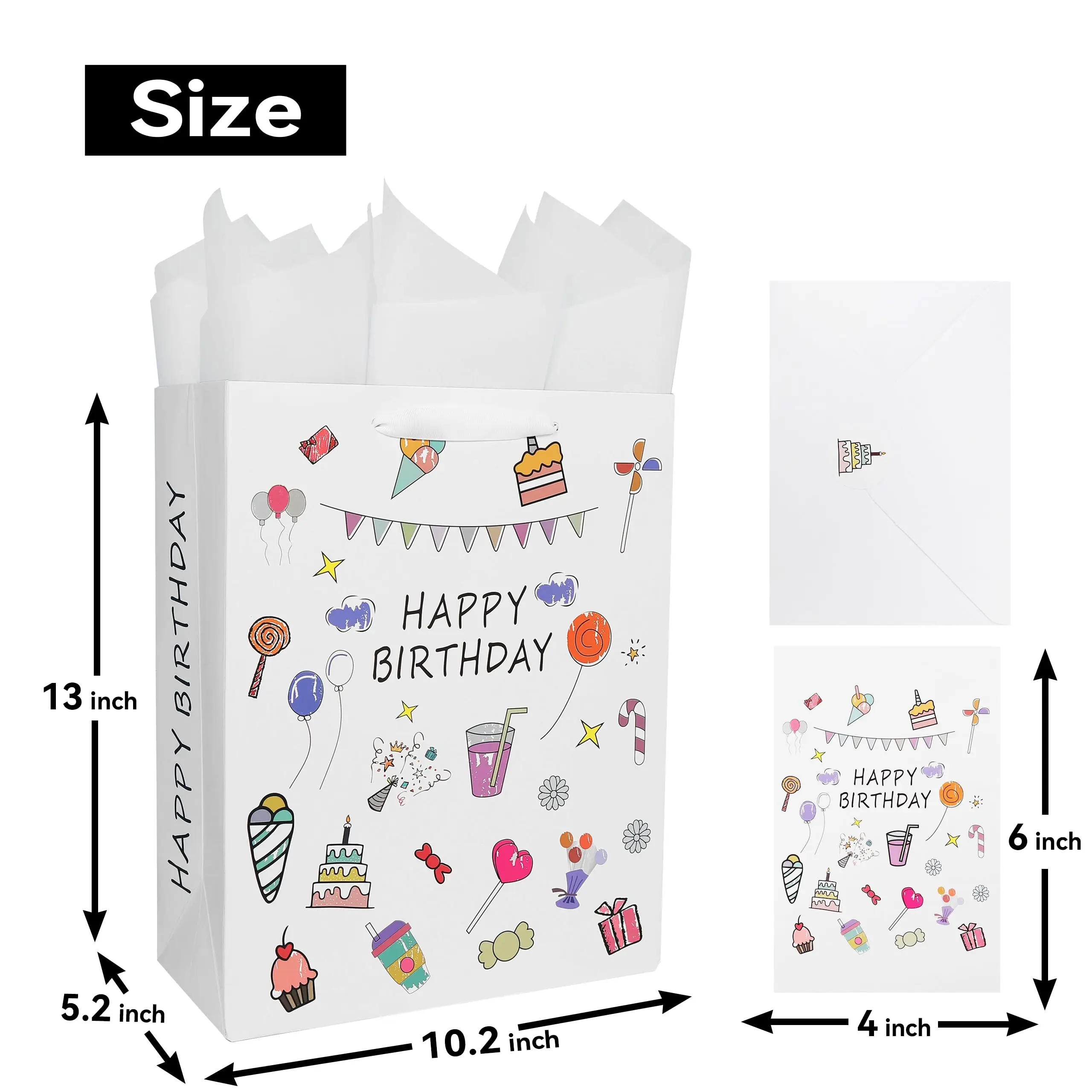 Factory Direct Happy Birthday Gift Packaging Paper Bags 1st Birthday ...
