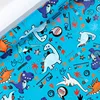 Little dinosaur on blue background
