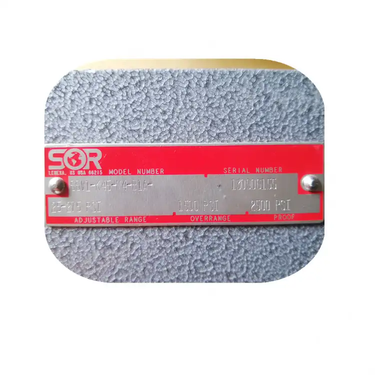 Sor 6P3-K45-MMTTX Pressure Switch 1/4in 25-275psi