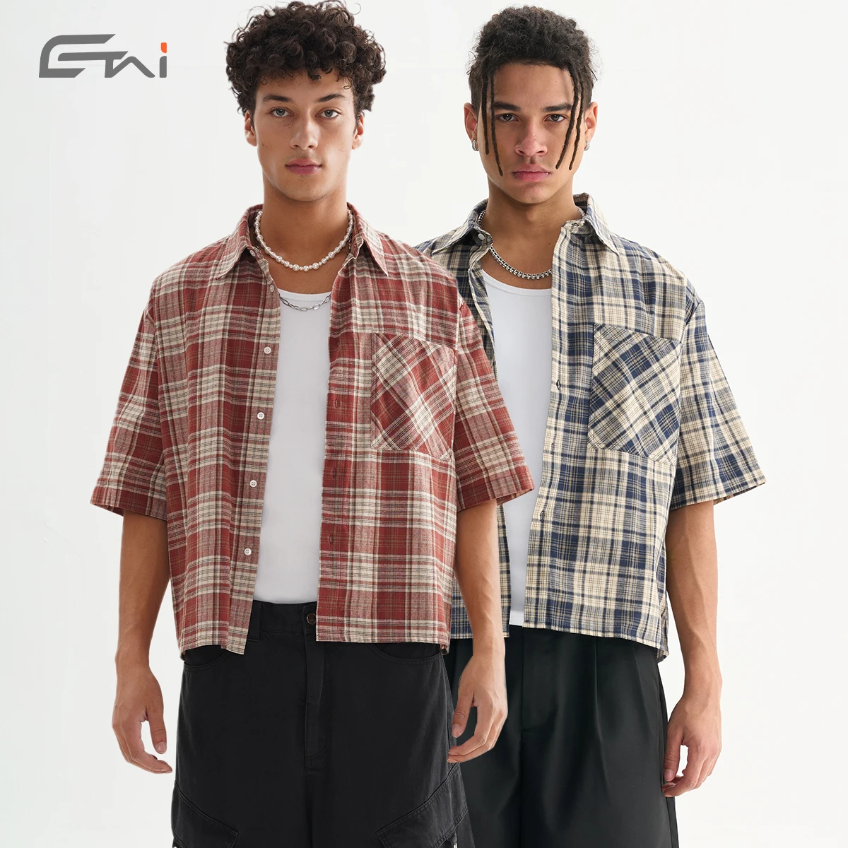 BELVET Cropped checkered shirt 短丈 Cropped checkered shirt – BELVET