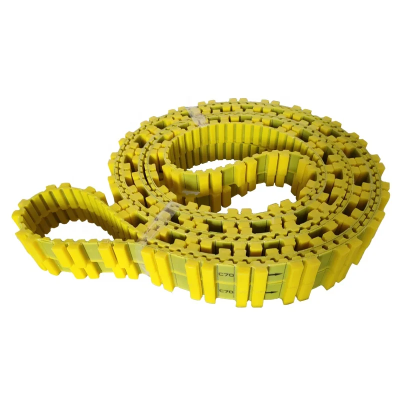 Yellow Color C70 Carding Machine Belt with 99 Cleats for Rieter