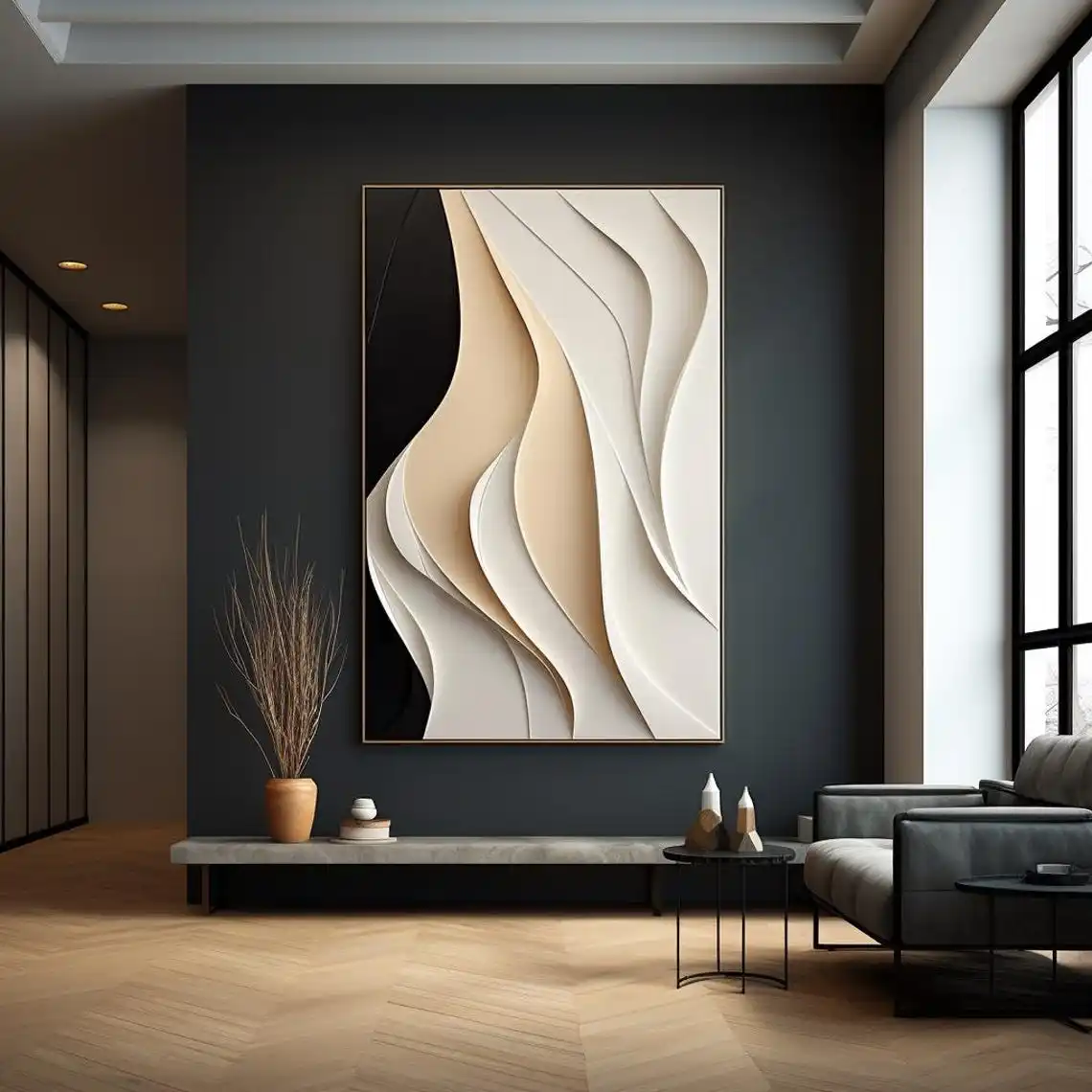 Wave Strip Decorative Wooden Wall Art - 3D Vision Board