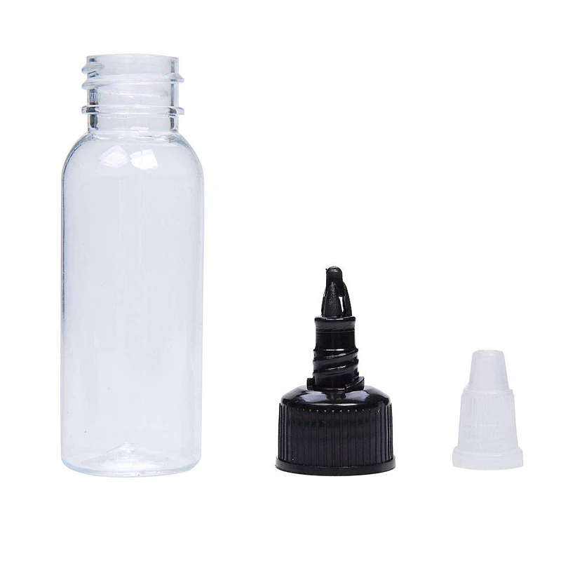 HOT 30ml 60ml 100ml 120ml PET Empty Tattoo Ink Twist Cap Bottle Plastic Pigment Dropper Bottle Oil Dispensing Containers