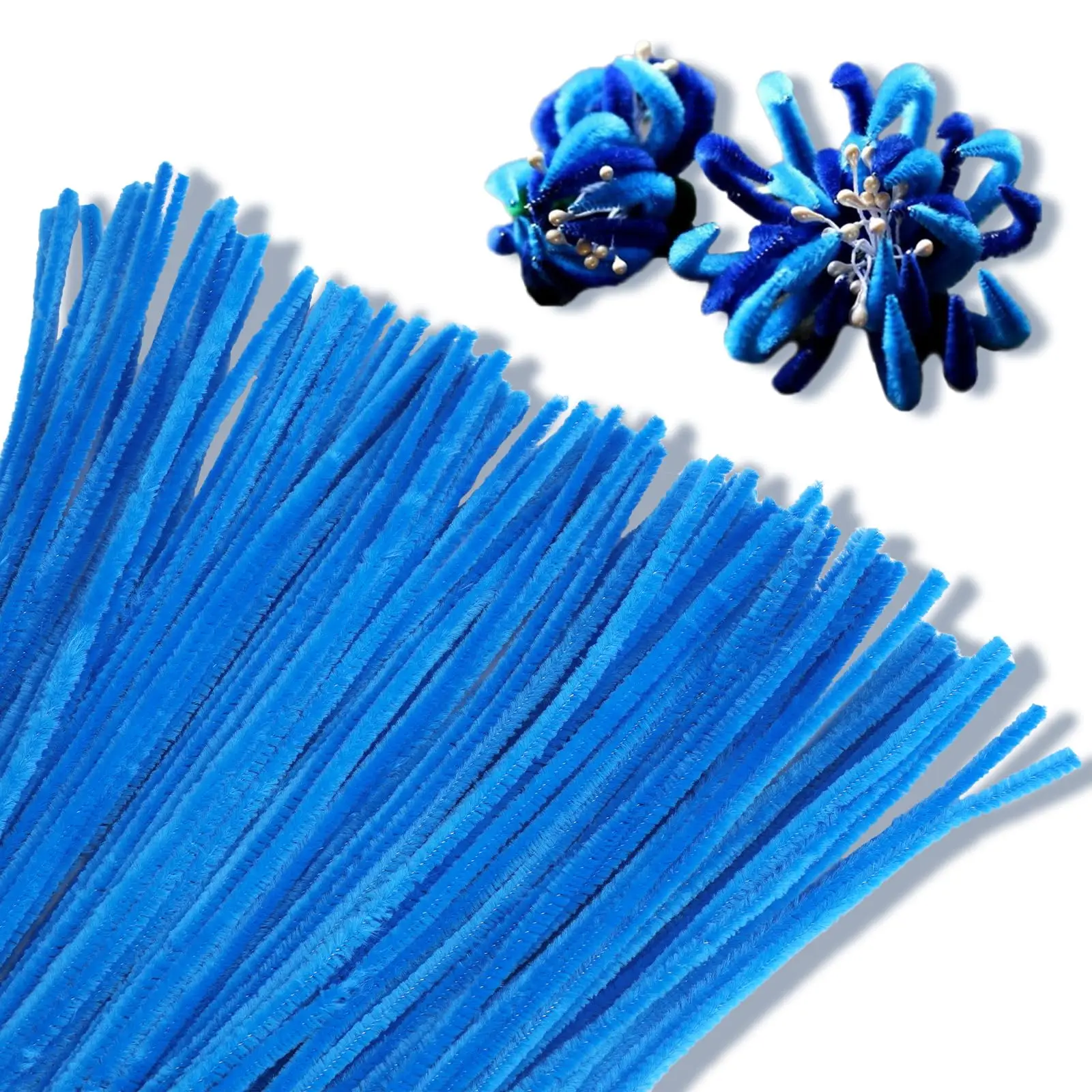 100 Pieces Pipe Chenille Stem Pipe Cleaners Craft Fuzzy Sticks Craft ...