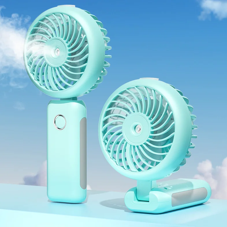 Tragbarer, faltbarer Luftbefeuchter für den Außenbereich, ideal als Mini-Klimagerät oder tragbarer Make-up-Ventilator – das perfekte Sommergeschenk!_voghion.com