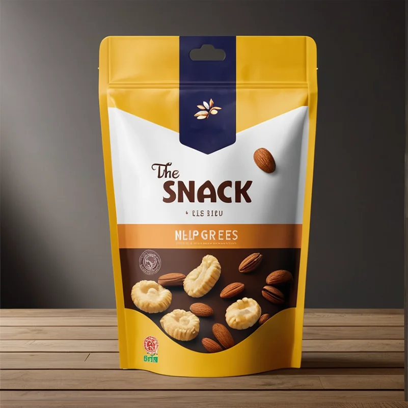 Recyclable Customized Tear Notch Personalized Nuts Snacks Protein Whey Powder Flat Box Bottom Pouch