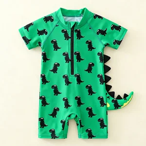 Oeko Tex Wholesale Baby Zipper Repreve Swimwear Summer Beach Quick Dry Eco Friendly Toddler Boy One Piece Swimsuit Soft