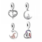 925 Sterling Silver Always My Sister Forever My Friend Heart Dangle Beads Charms Fit Bracelet Necklace Jewelry Making