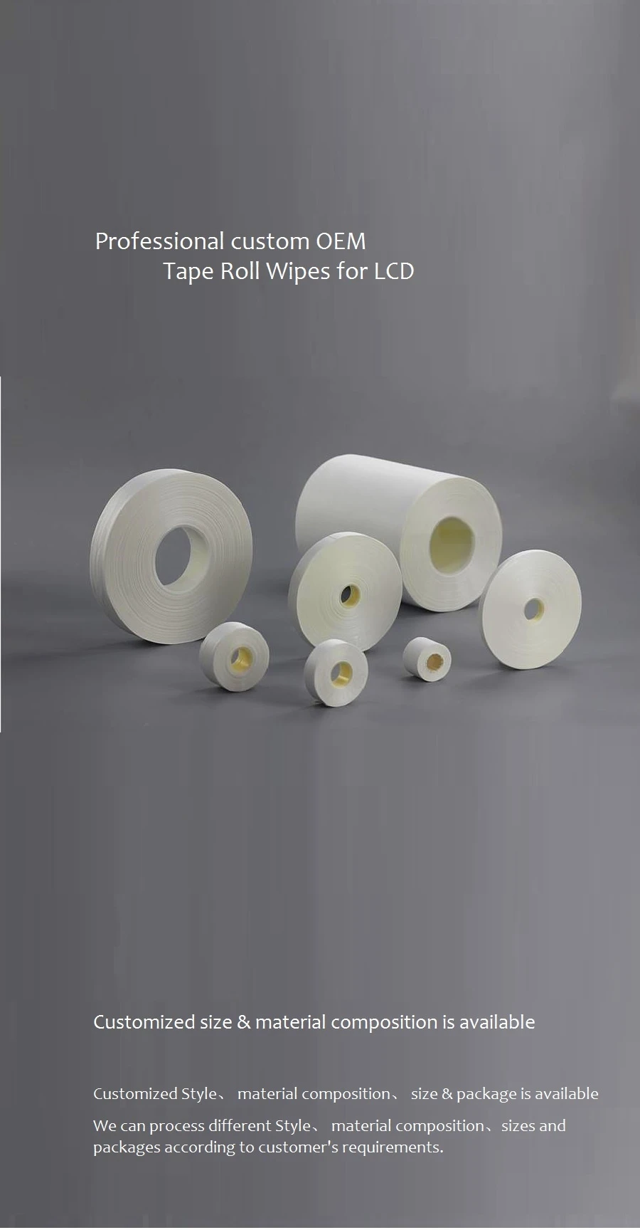 Microfiber Nonwoven Fabric Rolls for Cleanroom Cleaning